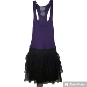NWOT purple/black dress sz S tulle layered skirt